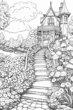 romantic farmers garden with many flowers