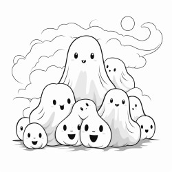 cute halloween ghosts