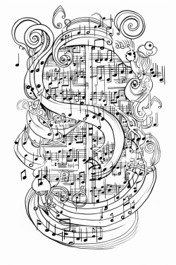 a page full of music notes with sve choir in large letters in the middle
