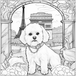 maltese dog in paris