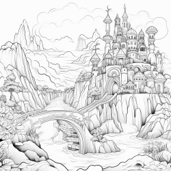 fantasy landscape simple but for an adult