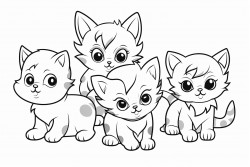 6 small kittens playing