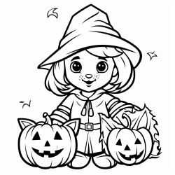 a witch with a tiger