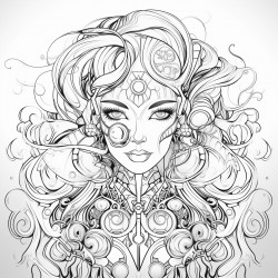 abstract fantasy character