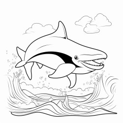 a blue whale jumping out of the water