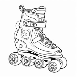 space with inline skates