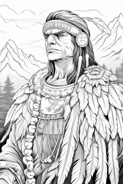 native american holding an eagle