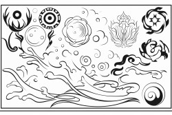 coloriage 4 elements