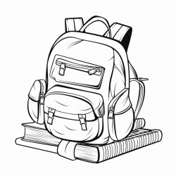 books stationery and school bag