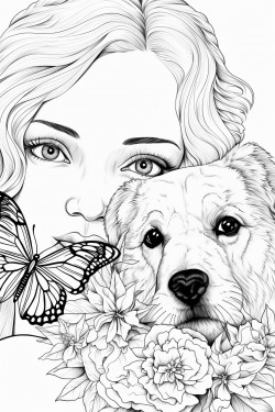 butterfly on puppys nose