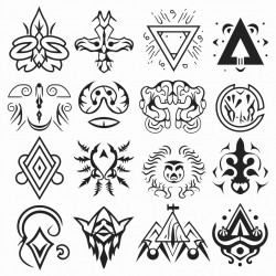 norse runes magical creatures and alchemy symbols