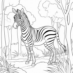 zebra in the forest
