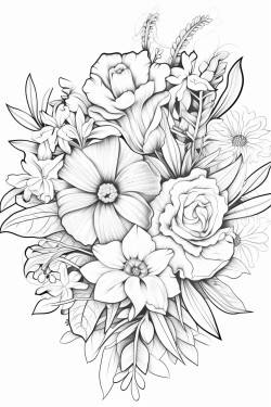 a bouquet of spring flowers