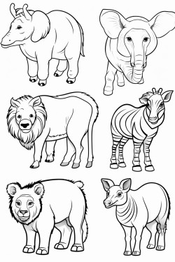 a coloring book about different animals