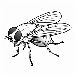 a cute housefly a common insect found in urban areas