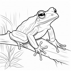 realistic tree frog in nature