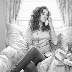 pregnant talking on phone