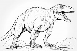 realistic trex with simple background