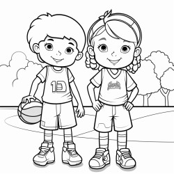elementary pe coloring page