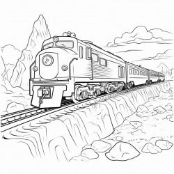 a train carrying rocks and travelling on its way