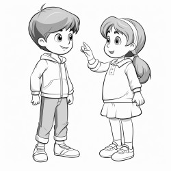sister gloating over brother