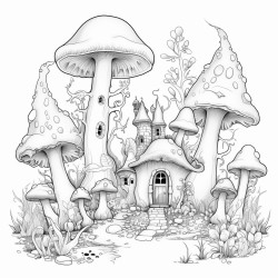 mushrooms forest fairys