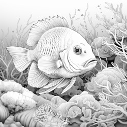 marine animals for coloring pages a4 whitey and black