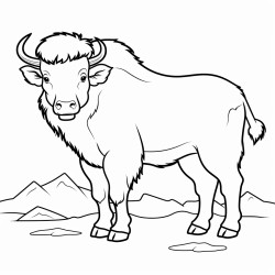 a cute icelandic bison