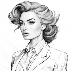 business woman turned to the side face not visible