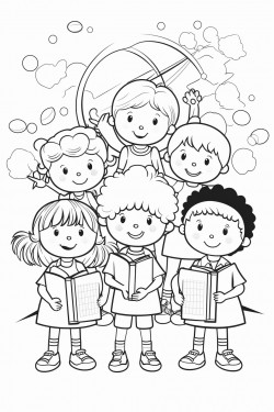 teacher appreciation with different bubble for kids to color