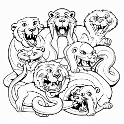 snakes monkeys dog crocodiles lion monkeys