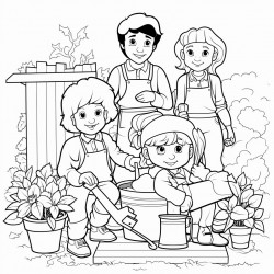 la familia de hormigas trabajando en equipo para transportar las hojas