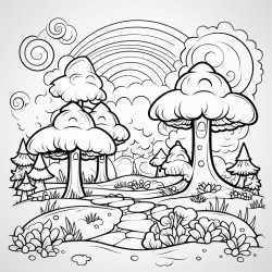 a magical forest landscape