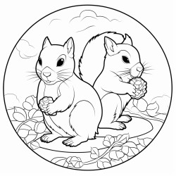squirrels in a yard