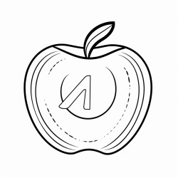 the letter a in the shape of an apple