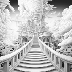 swirling stairs to the clouds