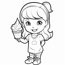 nia de 4 aos jugando con helado