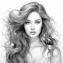 person with beautiful straight hair