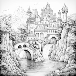 a fantasy water themed casle