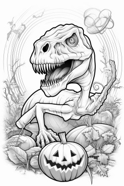 dinosaur in halloween