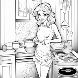mom cooking soup