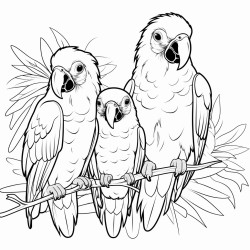 family cubs of parrot
