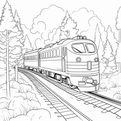 train in forest