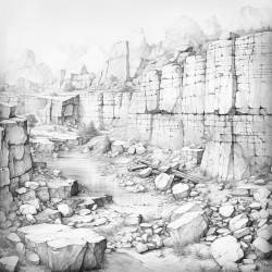 old maps  big rocks