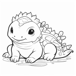 turtle cuddling an axolotl