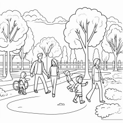 people walking in park
