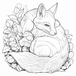 fox cuddling with a rabbit