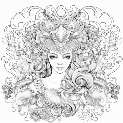 design a series of intricate and captivating coloring book illustrations