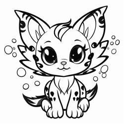 spotted cat with wings