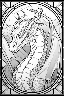 stained glass dragon